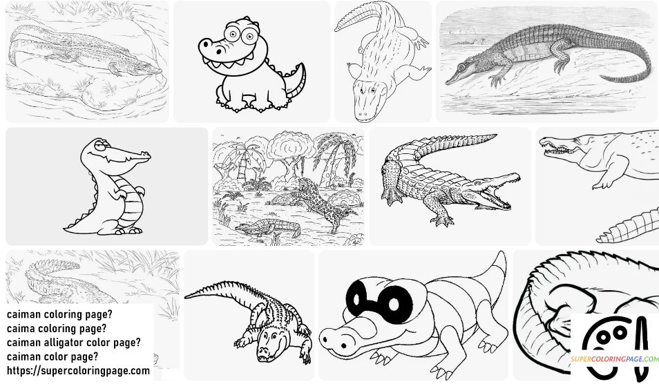 Caiman Coloring Pages 1