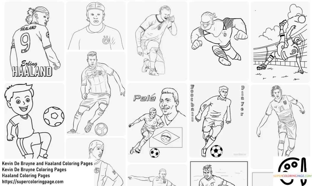 Kevin De Bruyne and Haaland Coloring Pages 2