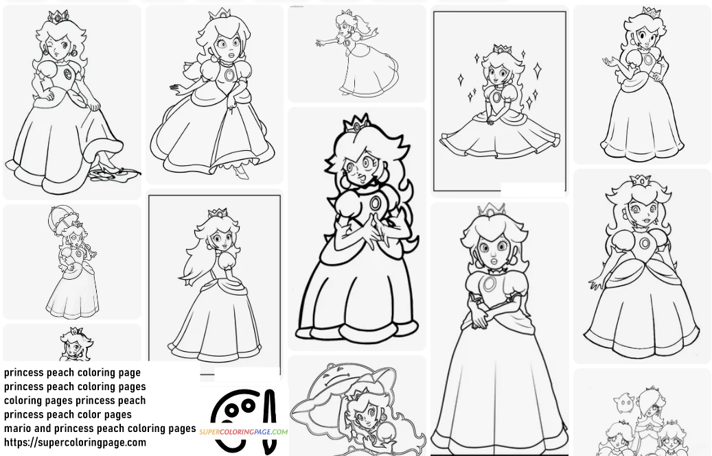 Princess Peach Coloring Pages 1