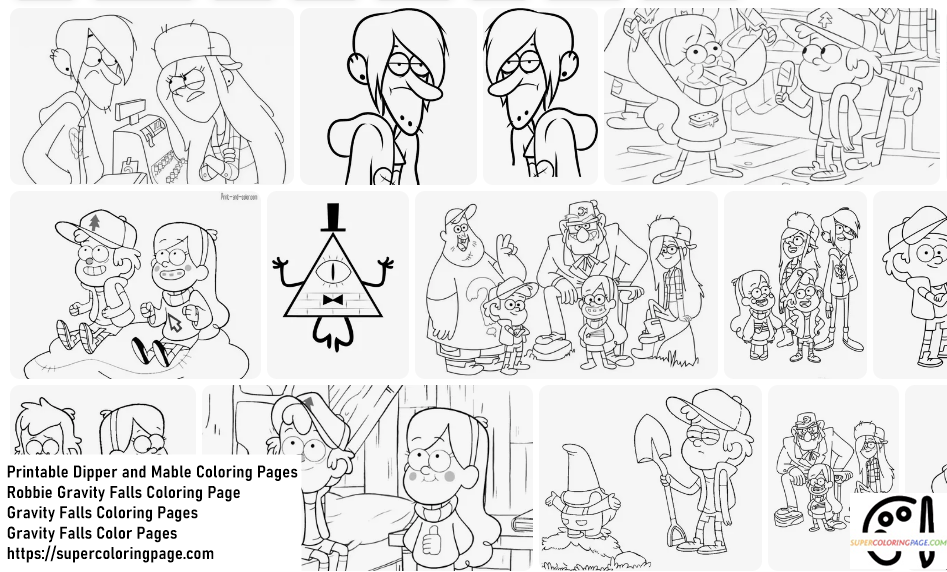 Robbie Gravity Falls Coloring Page 1