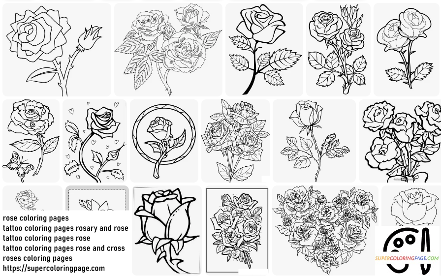 Rose Coloring Pages 1