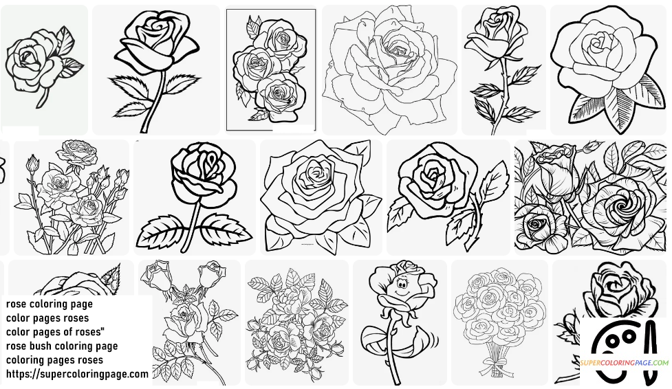 Rose Coloring Pages 2
