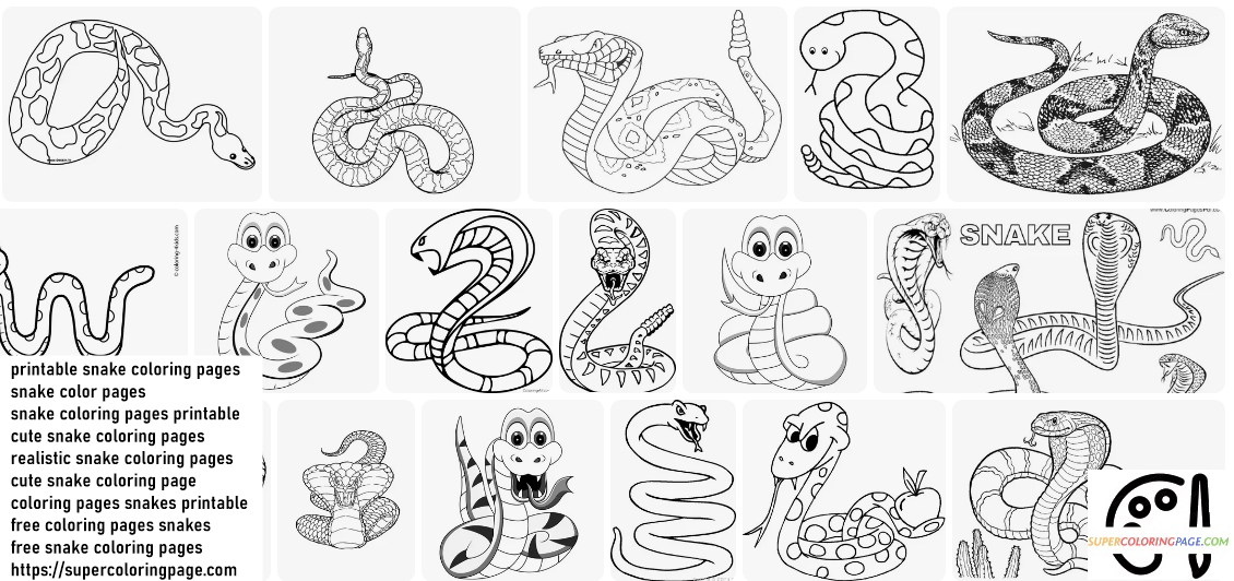 Snake coloring pages 2