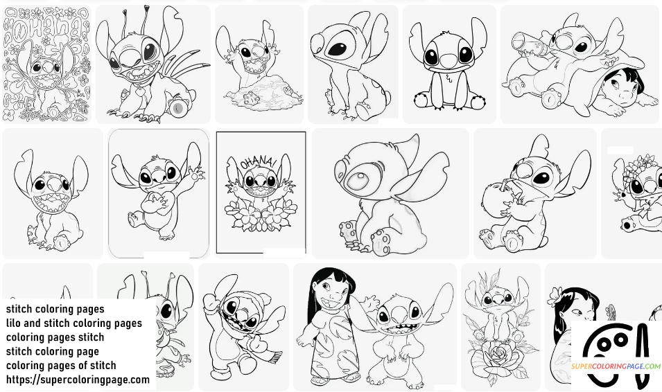 Stitch Coloring Pages 1