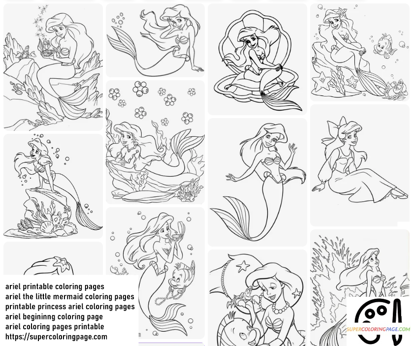 ariel coloring pages 2